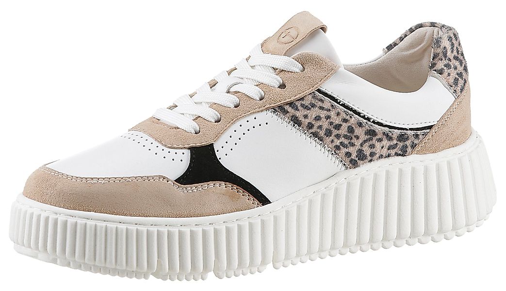 Tamaris Plateausneaker im Material-Mix, Freizeitschuh, Halbschuh, günstig online kaufen