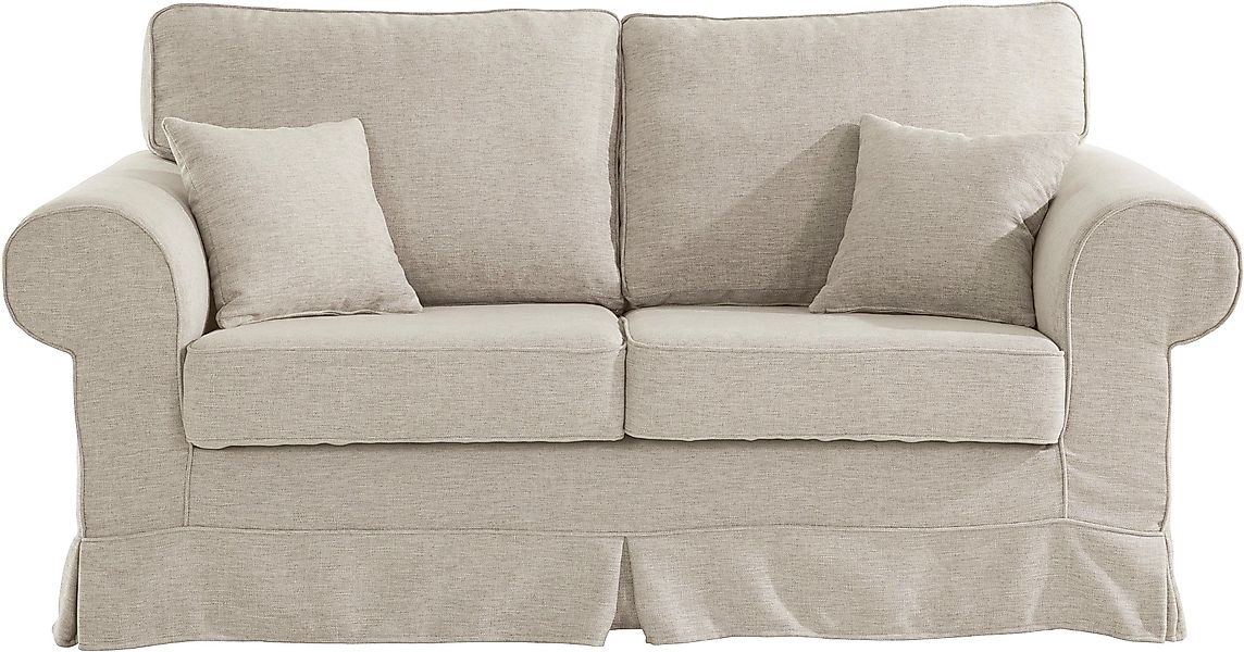 Home affaire 2-Sitzer "Shadmoor", Hussenoptik, in uni oder mit Blumendruck günstig online kaufen