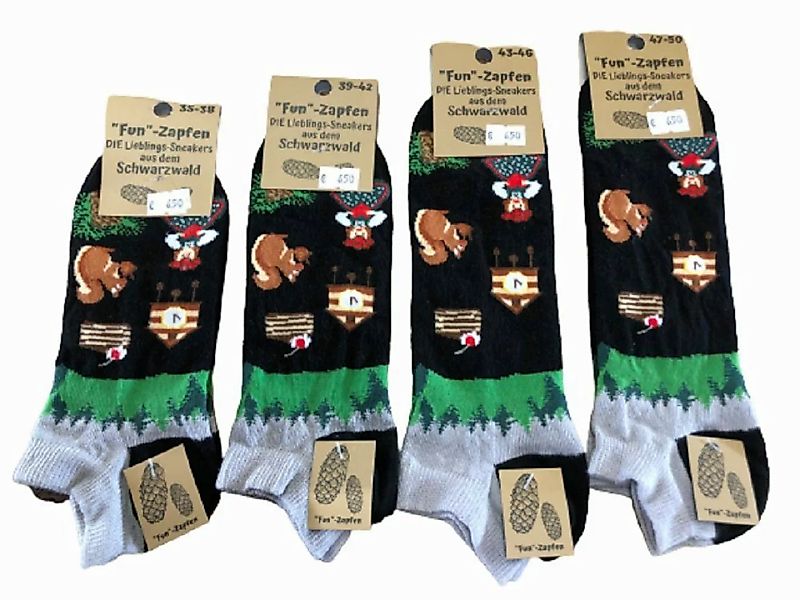 Mein Style Freizeitsocken Schwarzwald Sneaker Motivsocken günstig online kaufen