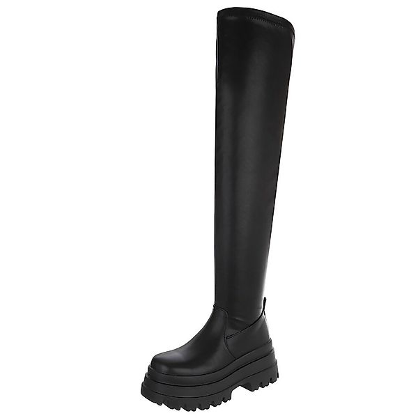Ital-Design Modische Überknee-Stiefel mit Plattform für günstig online kaufen