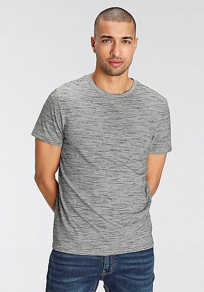 AJC T-Shirt Kurzarm, Regular Fit, meliert, Rundhalsausschnitt günstig online kaufen