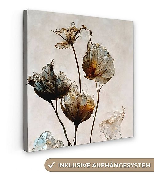OneMillionCanvasses® Leinwandbild Vintage - Blumen - Pflanzen - Abstrakt, F günstig online kaufen