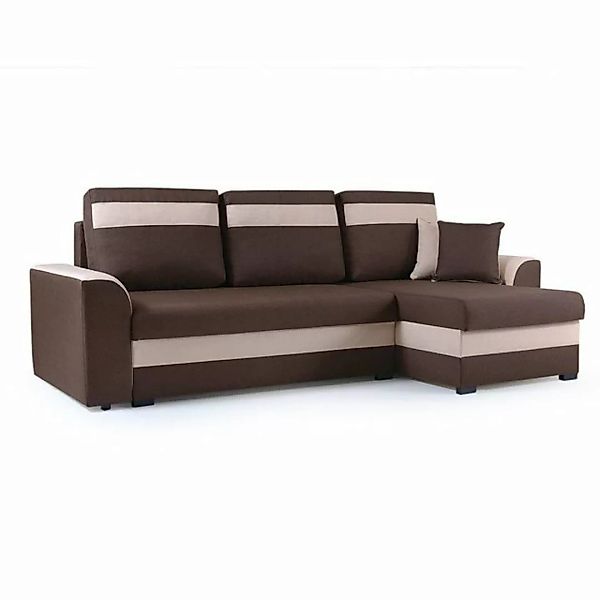 MOEBLO Ecksofa ZENO, Eckcouch mit Bettfunktion Couch L-Form Polstergarnitur günstig online kaufen