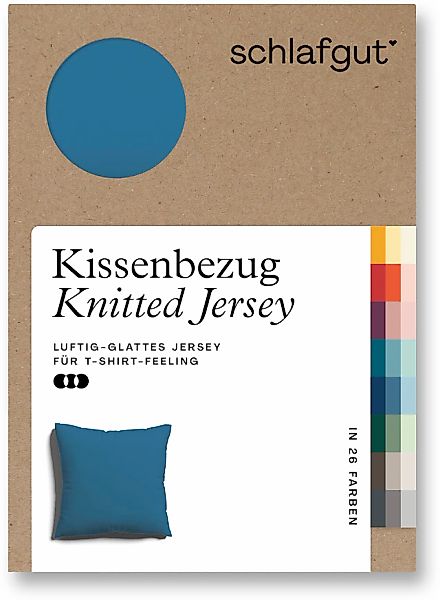 Schlafgut Kissenbezug »Knitted Jersey aus Bio-Baumwolle mit Elasthan, bügel günstig online kaufen