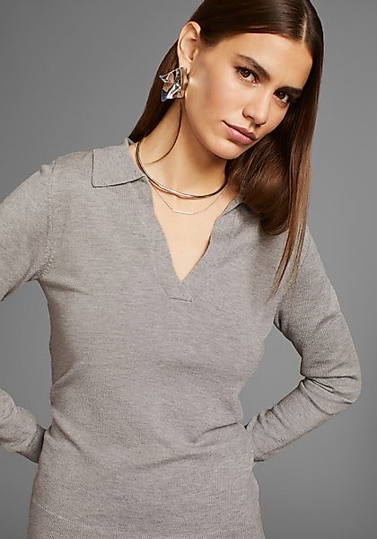 HECHTER PARIS Polokragenpullover mit elegantem V-Ausschnitt günstig online kaufen