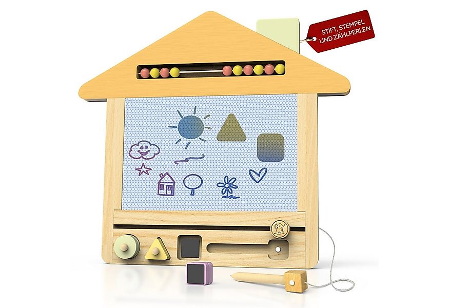 Eli Zaubertafel aus Holz für Kinder ab 2 Jahre inkl. Stempel und Malstift, günstig online kaufen