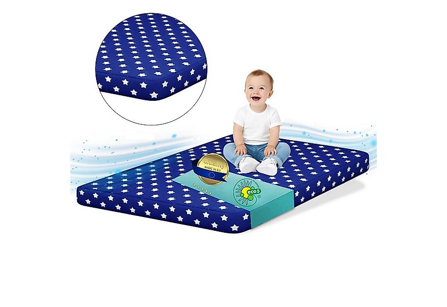 Kindermatratze Babymatratze mit Baumwollbezug, waschbar & rollbar–Allergike günstig online kaufen