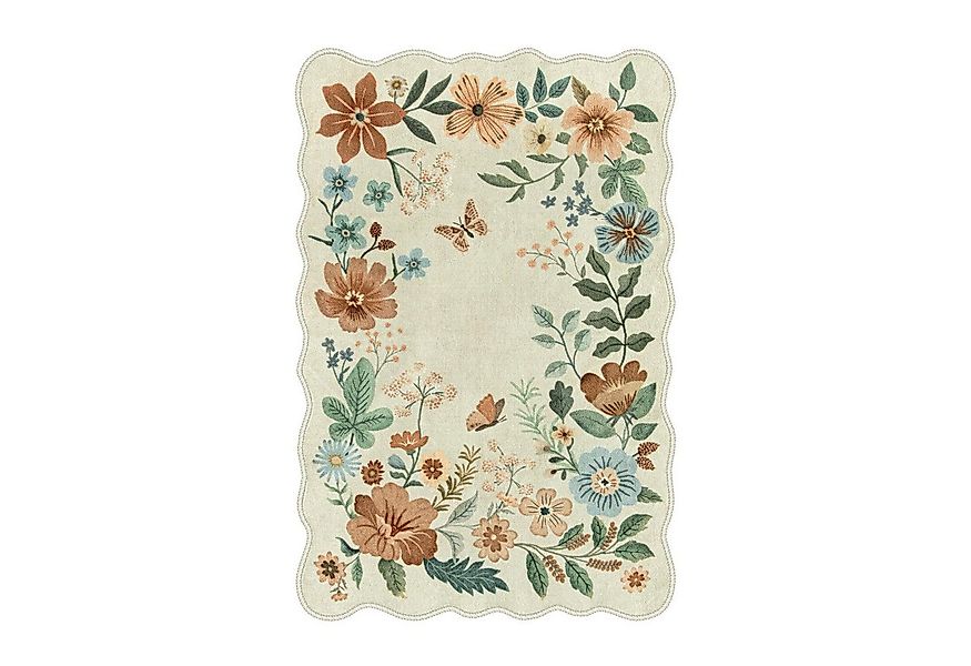 Kaket Fußmatte Kleiner Floral Teppich, Rutschfest Waschbar, Ultra-Dünn & We günstig online kaufen