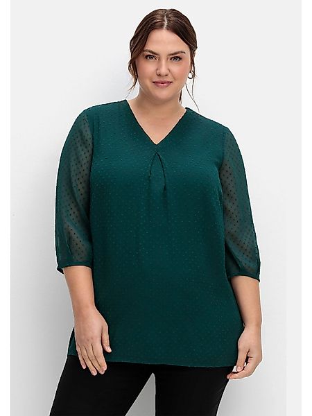 Sheego Tunika Große Größen mit Chiffon-Ärmeln günstig online kaufen