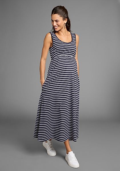 Neun Monate Umstandskleid Langes Schwangerschaftskleid Jersey-Kleid günstig online kaufen