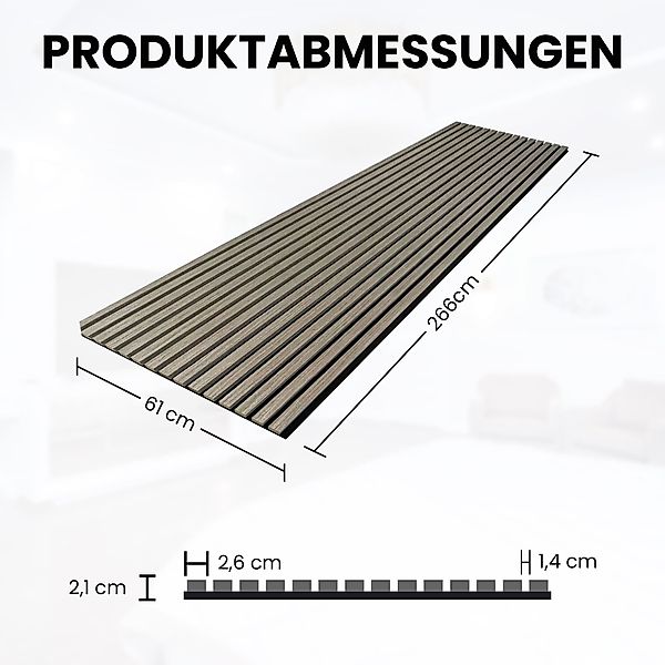 Endorphin Dekorpaneele 2 Stück Akustikpaneele 61x266x2,1cm günstig online kaufen