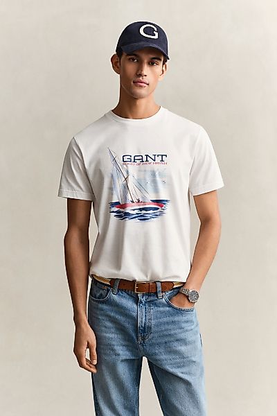 Gant T-Shirt "GRAPHIC" Regular fit mit Rundhalsausschnitt günstig online kaufen