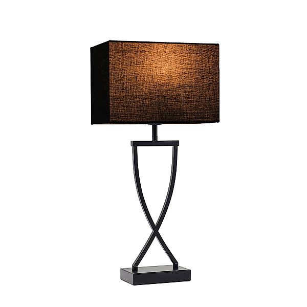 Tukrool Nachttischlampe Nachttischlampe, schwarzer feiner Leinenschirm, günstig online kaufen