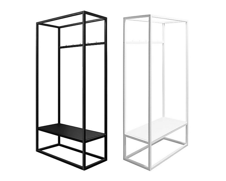 Natural Goods Berlin Kleiderständer QUADER, offener Kleiderschrank mit Schu günstig online kaufen