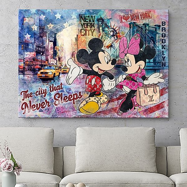 Artmazing Leinwandbild Mickey never Sleeps, XXL günstig online kaufen