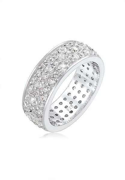 Elli Premium Fingerring Microsetting Zirkonia Weiß 925 Sterling Silber günstig online kaufen