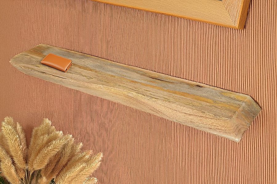 SAM® Wandregal Nomi, massives Mangoholz, Baumkante, günstig online kaufen