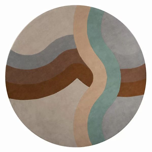 Teppich Rug textil bunt / Ø 250 cm - Handgetuftet - Kartell - Bunt günstig online kaufen