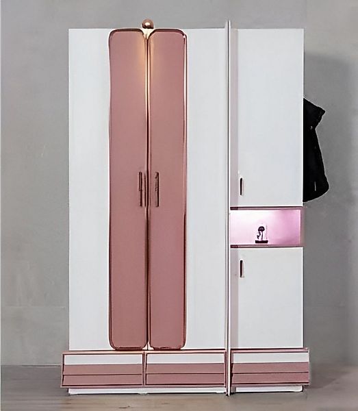 Xlmoebel Kleiderschrank Jugend Kleiderschrank in zweifarbiger Optik für das günstig online kaufen