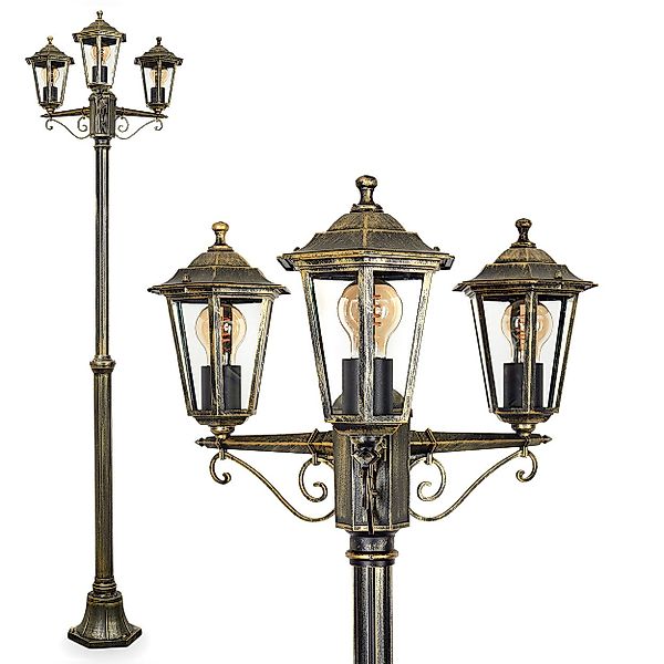 hofstein Außen-Stehlampe Wegeleuchte aus Metall/Glas in günstig online kaufen
