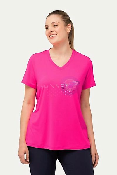 Ulla Popken T-Shirt Funktionsshirt schnelltrocknend V-Ausschnitt günstig online kaufen