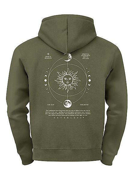 Neverless Hoodie Herren Hoodie Backprint Sun & Moon, Kapuzensweatshirt mit günstig online kaufen