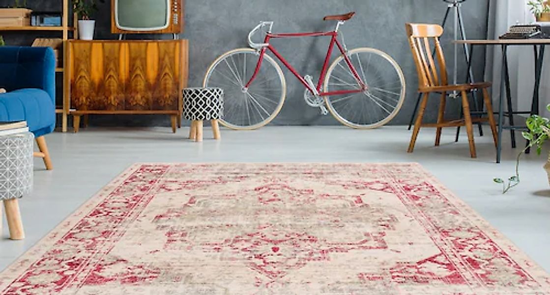 my home Orientteppich »Kilian«, rechteckig, 5 mm Höhe, Mit Fransen, Wohnzim günstig online kaufen