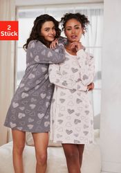 Vivance Dreams Nachthemd 2 Stück, mit süßem Herzprint günstig online kaufen