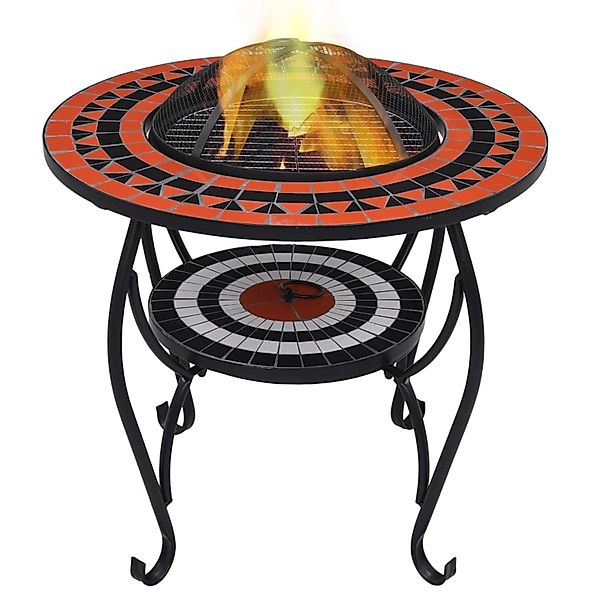vidaXL Feuerstelle Feuertisch Mosaik Keramik Terracotta günstig online kaufen