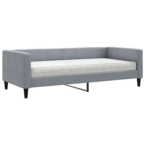 vidaXL Tagesbett mit Matratze Hellgrau 90x200 cm Stoff1846749 günstig online kaufen