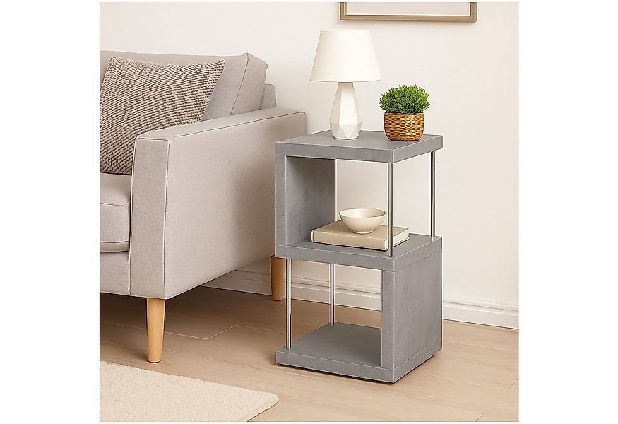 HTI-Living Regal Standregal 2 Fächer Thekla Beton, Stück 1-tlg., mit Metall günstig online kaufen