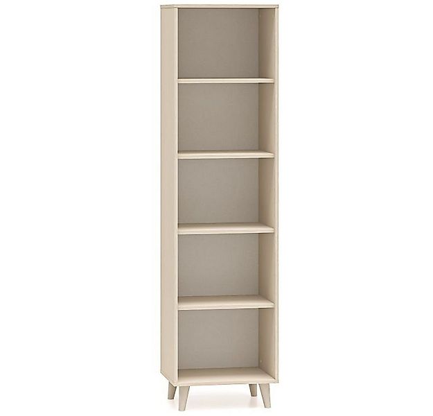 Lomadox Bücherregal MODICA-131, sandbeige mit fühlbarer Struktur, 8 offene günstig online kaufen