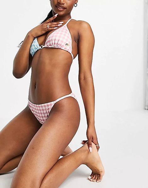 Fiorucci – Bikini mit Trägern, verschiedenen Karomustern und Engelsgrafik-M günstig online kaufen
