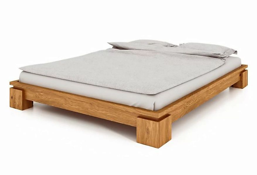 byoak Bett VINCI 140 x 200 aus Massivholz, ohne Kopfteil, Naturgeölt günstig online kaufen