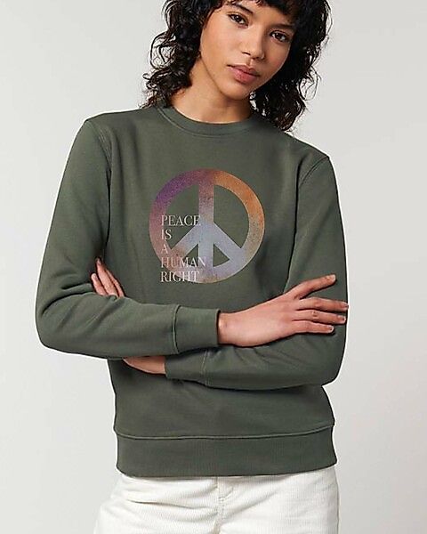Biofair Vegan Sweater - Supersofte Biobaumwolle / Peace Is a Human Right günstig online kaufen