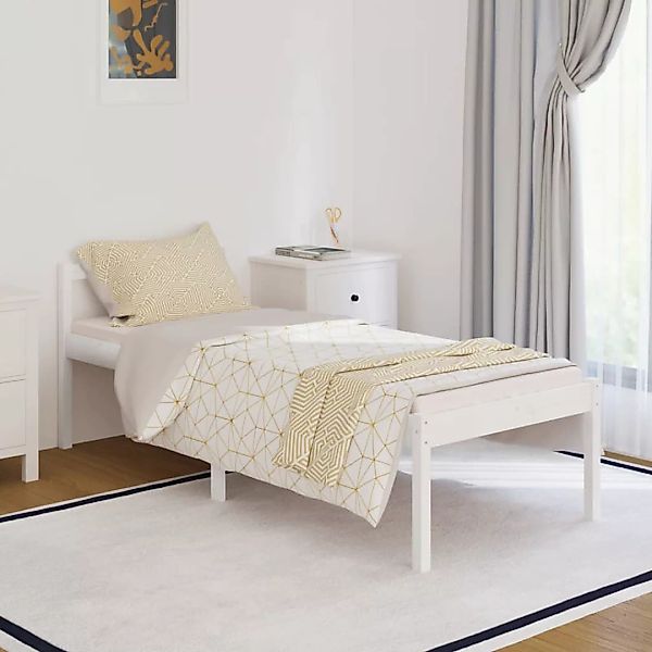 vidaXL Bett Seniorenbett Weiß 75x190 cm Massivholz Kiefer günstig online kaufen