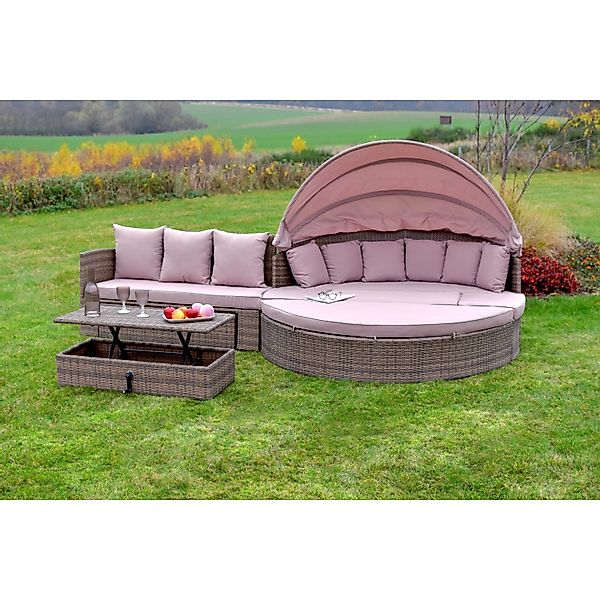 MERXX Garten-Essgruppe "Riva" Set, 24 Stk. tlg. Insel, mit Riva Erweiterung günstig online kaufen