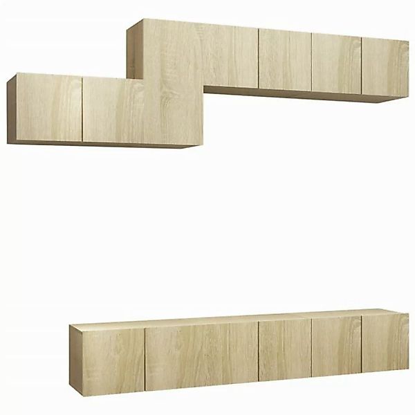 vidaXL TV-Schrank 7-tlg. TV-Schrank-Set Sonoma-Eiche Holzwerkstoff (7-St) günstig online kaufen