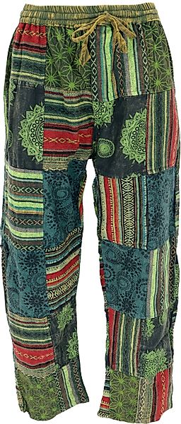 Guru-Shop Relaxhose Patchwork Yogahose, Goa Hose, günstig online kaufen