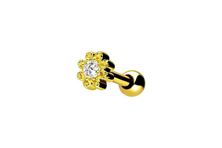 PIERCINGLINE Single-Ohrstecker Chirurgenstahl Ohrpiercing BLUME + günstig online kaufen