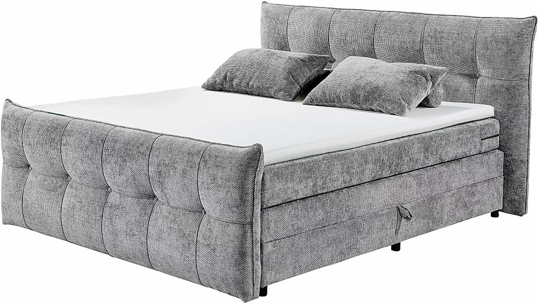 ED EXCITING DESIGN Boxspringbett "Gallina", mit Bettkasten, inkl. Topper günstig online kaufen