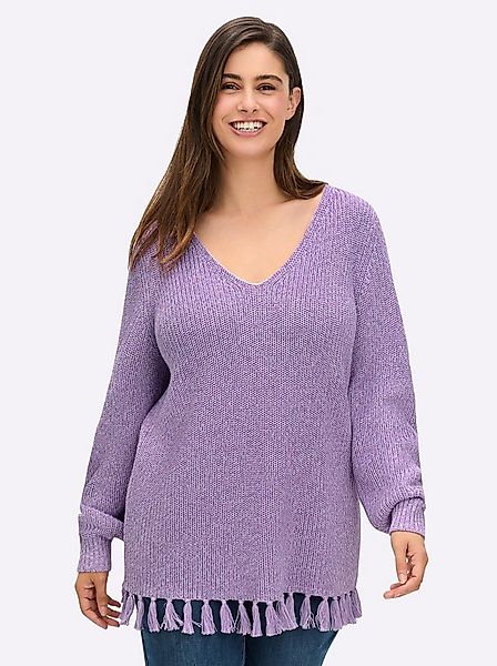 Sheego Strickpullover Pullover Langarm Rippoptik günstig online kaufen