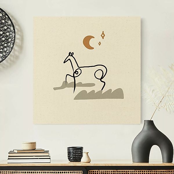 Leinwandbild auf Naturcanvas Picasso Interpretation - Das Pferd günstig online kaufen