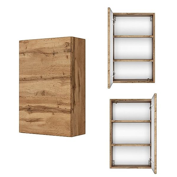 Lomadox Hängeschrank LAURIA-03 Badezimmer 40 cm in Wotaneiche Nb., BxHxT: c günstig online kaufen