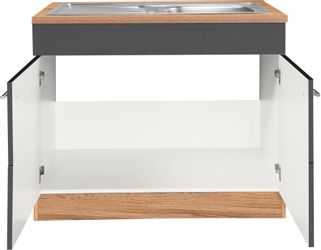 KOCHSTATION Spülenschrank "KS-Wien" Breite 100 cm, inkl. Einbauspüle günstig online kaufen