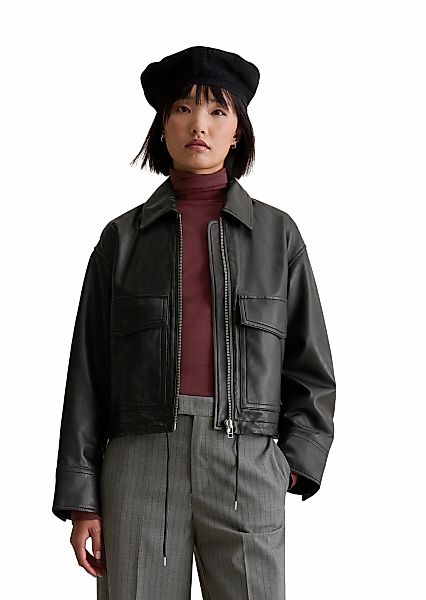 Marc OPolo DENIM Lederjacke "aus softem Lammnappaleder" ohne Kapuze günstig online kaufen