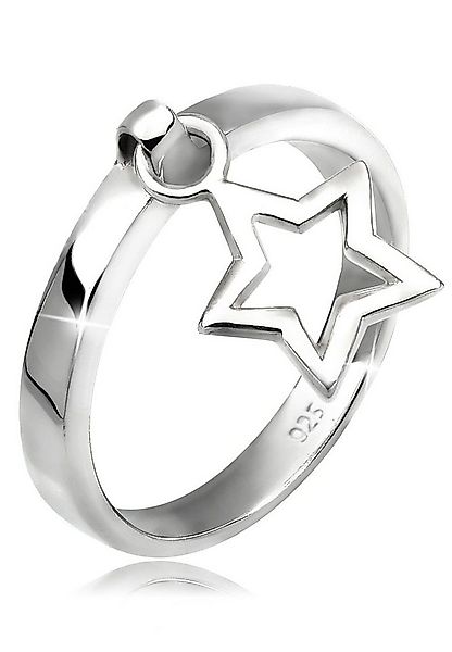 Elli Fingerring Bandring Stapelring Stern Anhänger 925 Silber, Sterne günstig online kaufen
