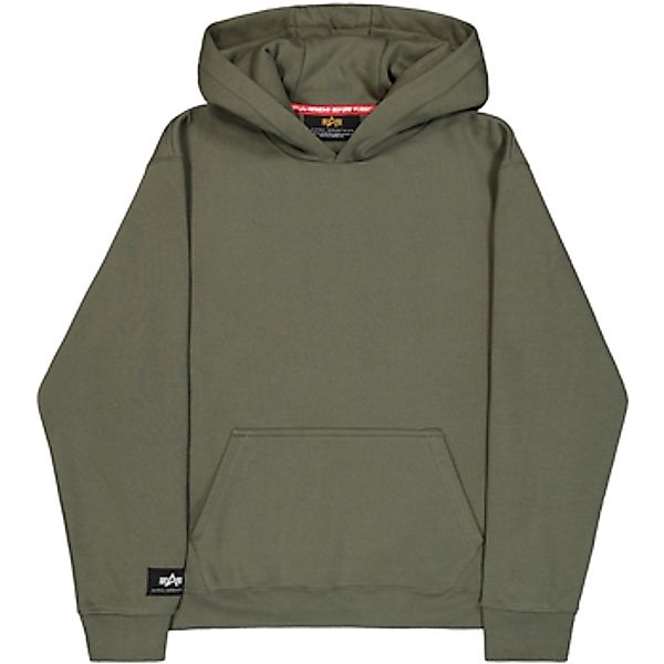 Alpha Industries  Fleecepullover Label Hoodie Backprint  - dark olive günstig online kaufen