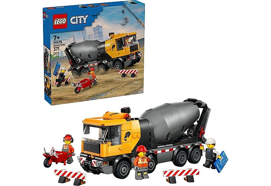 LEGO® Betonmischer (60478), LEGO City Konstruktionsspielsteine, (371 St), M günstig online kaufen