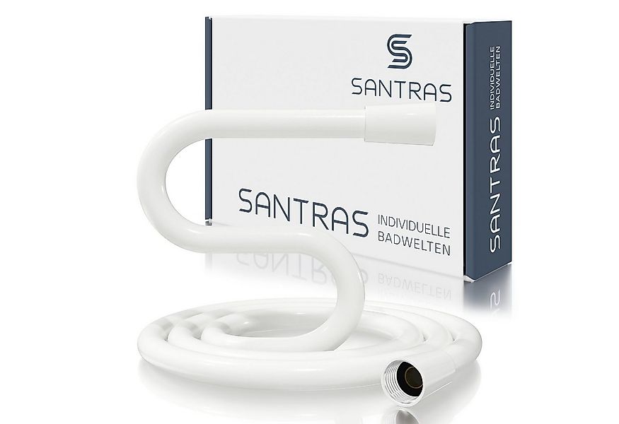 Santras Brauseschlauch Duschschlauch aus Kunststoff 1/2" in Weiß (1,25, 1,5 günstig online kaufen